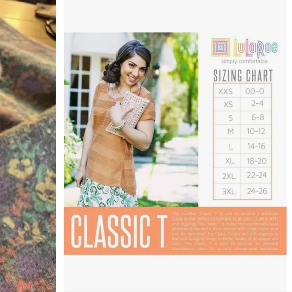 Lularoe classic Tee style Nwot - Picture 8 of 9